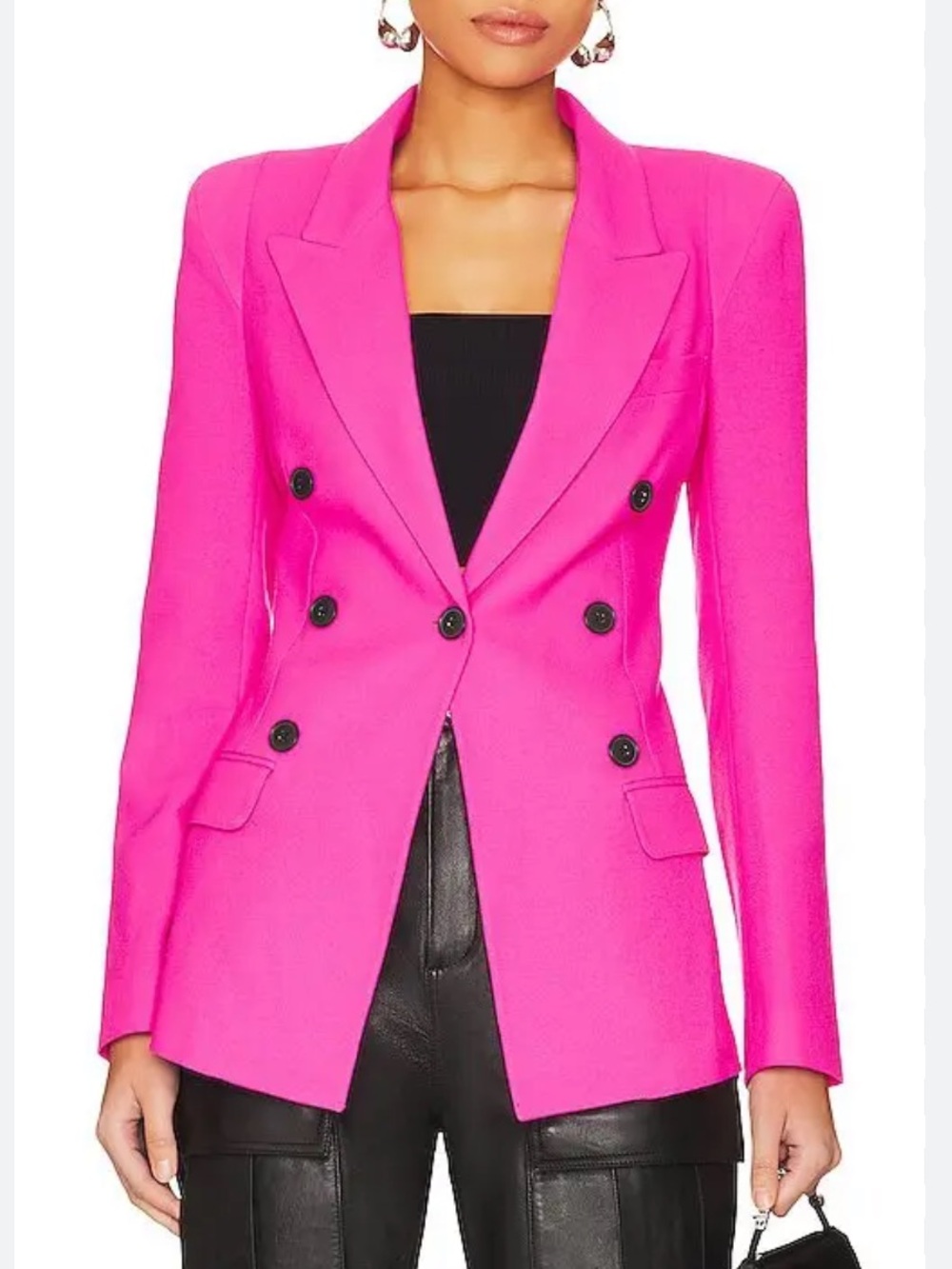 LIKE NEW SMYTHE Double-Breasted Fuchsia Blazer
